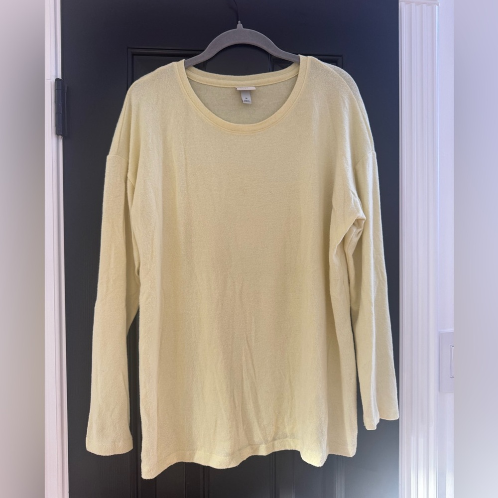 a new day Women's Light Yellow Crew Neck Sweater